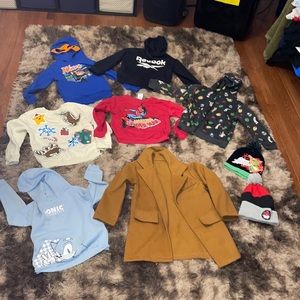 Boys hoodie jacket sweat shirt & hat bundle (9)